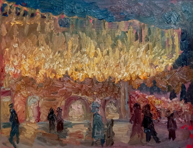 Painting for sale online - Lights on Nikolskaya