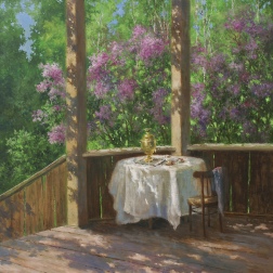 Painting for sale online - May morning at the dacha