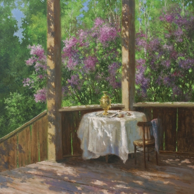 Painting for sale online - May morning at the dacha