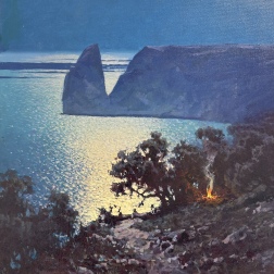 Painting for sale online - Fiolent Moonlit Night