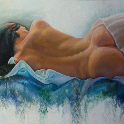 Painting for sale online - Brunette in Repose