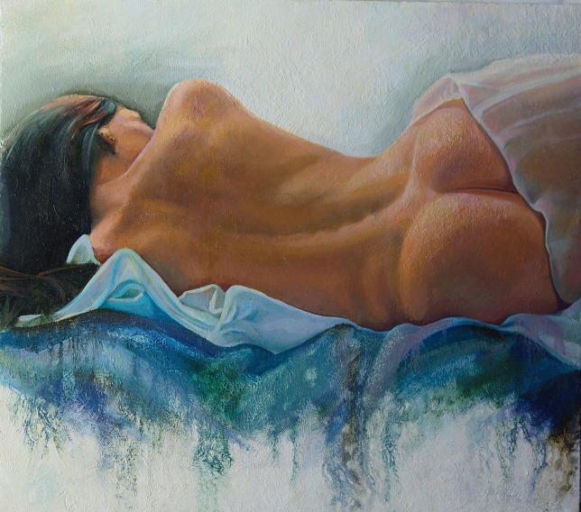 Painting for sale online - Brunette in Repose