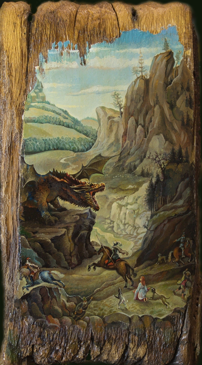 Painting for sale online - Ruthless creature attacks civilians