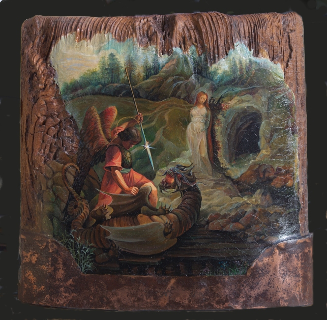 Painting for sale online - Archangel Michael and the dragon