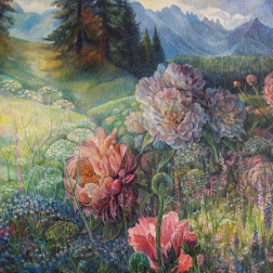 Painting for sale online - Wild peonies