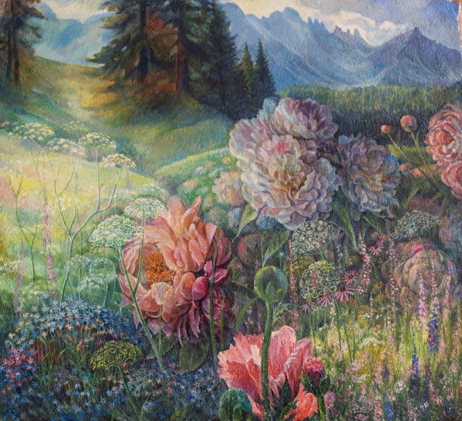 Painting for sale online - Wild peonies