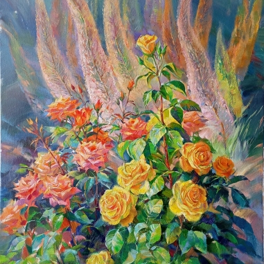 Painting for sale online - Roses with Eremiruses 