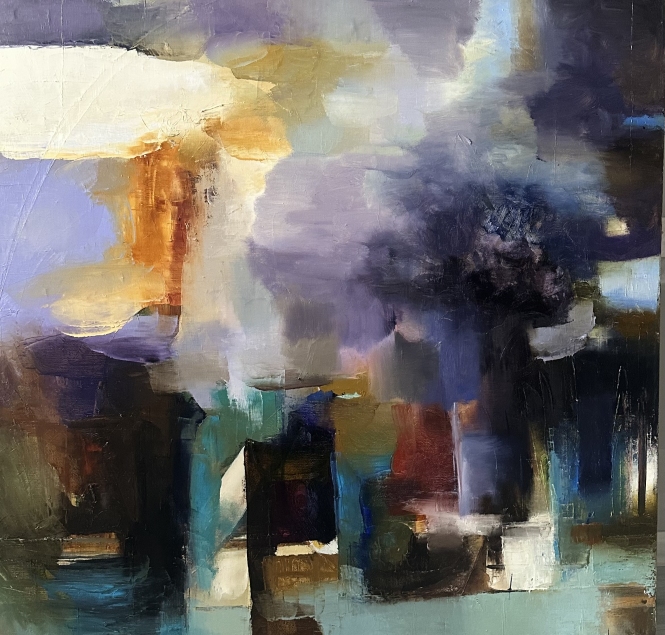 Painting for sale online - Purple evening