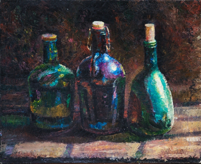 Painting for sale online - Three Bottles
