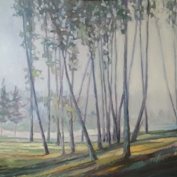 Painting for sale online - Fog in the forest