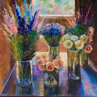 Painting for sale online - Flowers by the window
