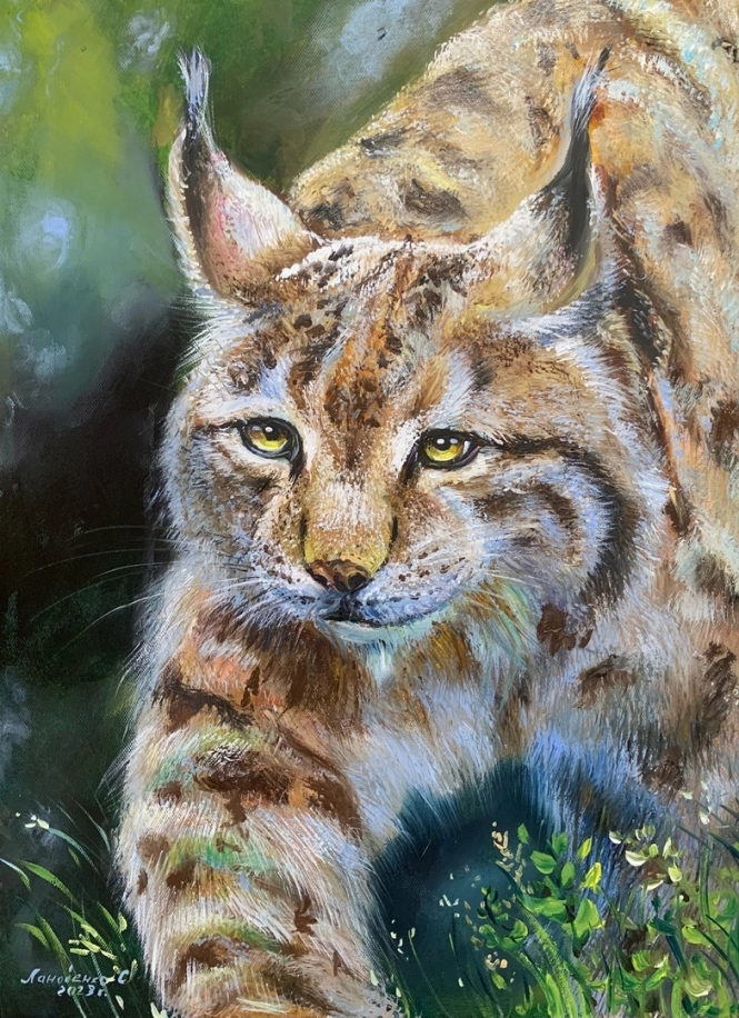 Painting for sale online - Lynx.