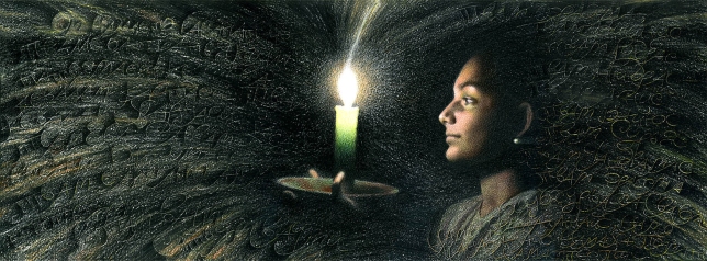 Painting for sale online - WHILE THE CANDLE BURNES