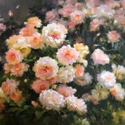 Painting for sale online - Roses in the garden
