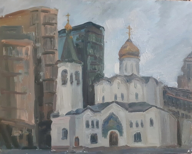 Painting for sale online - White Church