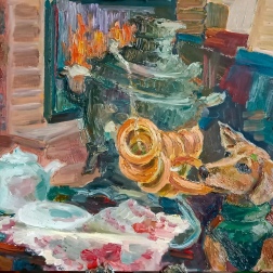 Painting for sale online - Bagel lover