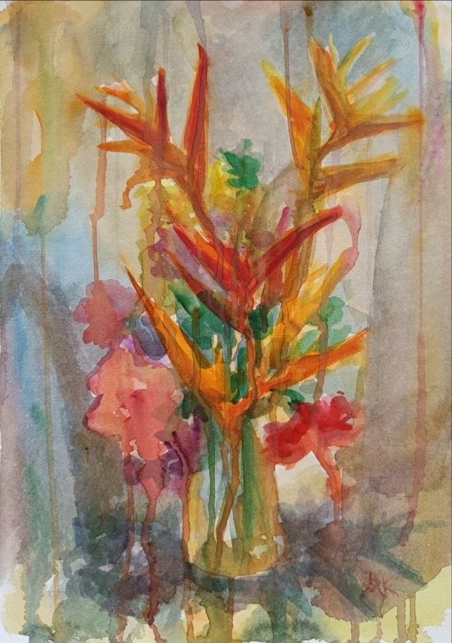 Painting for sale online - Tropical bouquet