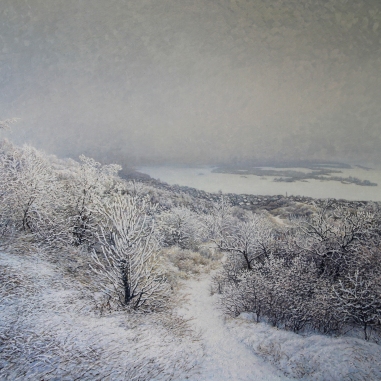 Painting for sale online - View from Sokolovaya Mountain to the Volga and Green Island