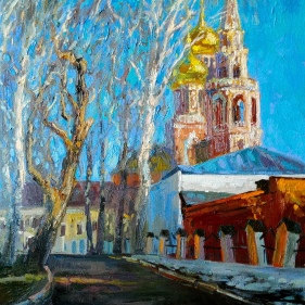 Painting for sale online - A corner of old Moscow. Temple in Kadashi.