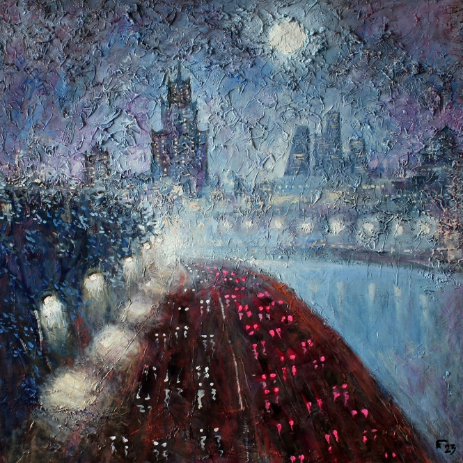 Painting for sale online - Big City Lights