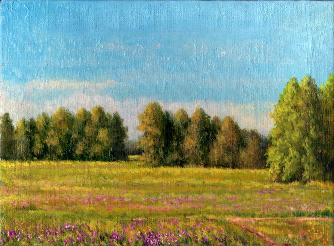 Painting for sale online - Among the Fields. July 3
