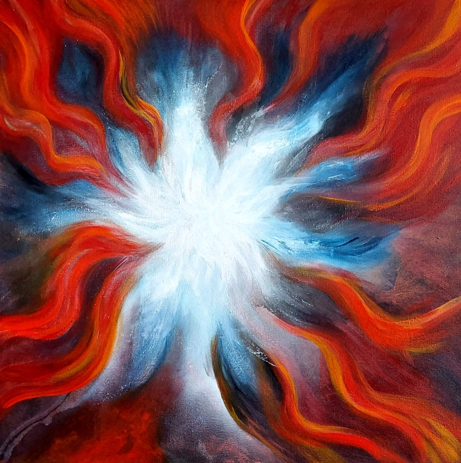 Painting for sale online - THE ENERGY OF THE RED DRAGON