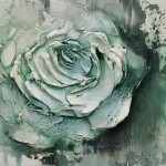 Painting for sale online - Panel WHITE ROSE