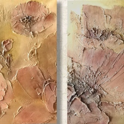 Painting for sale online - POPPIES diptych