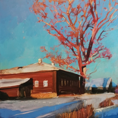 Painting for sale online - Old poplar in Zhdanukhino