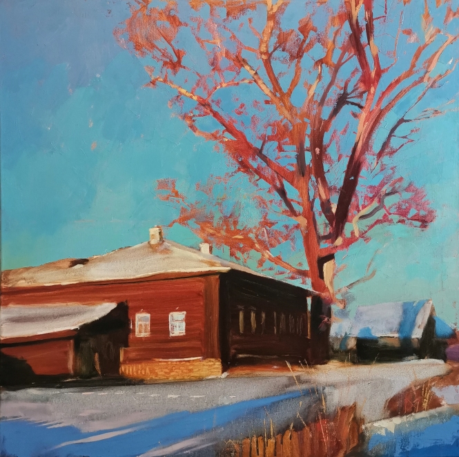 Painting for sale online - Old poplar in Zhdanukhino