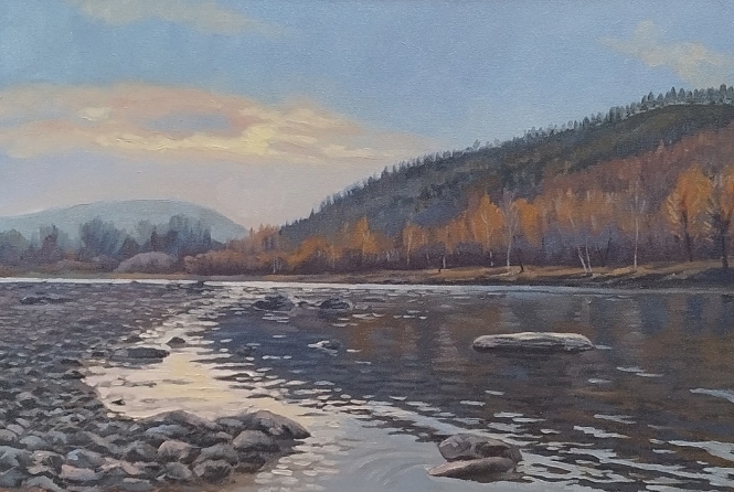 Painting for sale online - Autumn on Irkut
