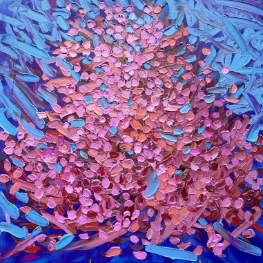 Painting for sale online - Blooming rose tree