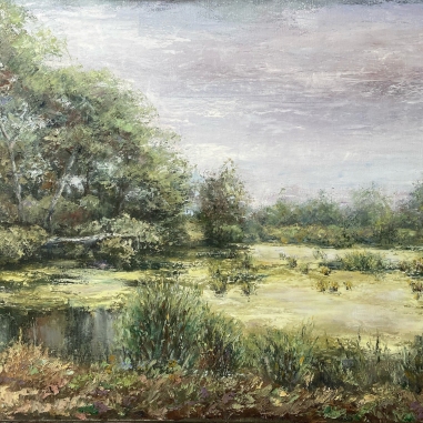 Painting for sale online - POND IN THE RECREATION TERRITORY OF THE AIR BASE