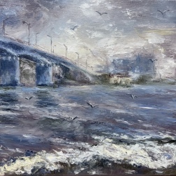 Painting for sale online - BORODINSKY BRIDGE OF KAMYSHIN