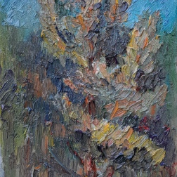 Painting for sale online - Pinetree at sunset