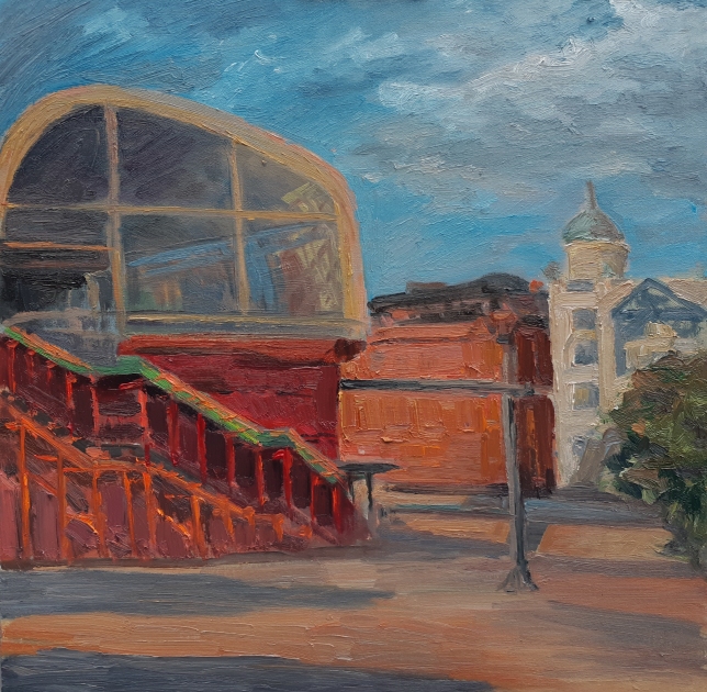Painting for sale online - Bersenyovskaya quai in Moscow