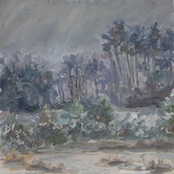 Painting for sale online - Winter time at countryside