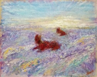 Painting for sale online - Red Baltic Dogs