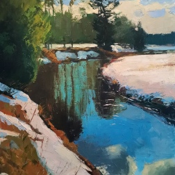 Painting for sale online - Spring on the Nikulchinka river