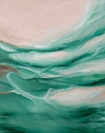 Painting for sale online - Green abstract painting