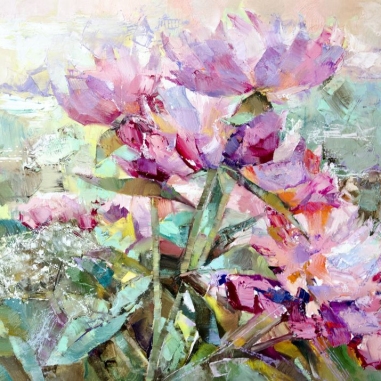 Painting for sale online - The blooming peony