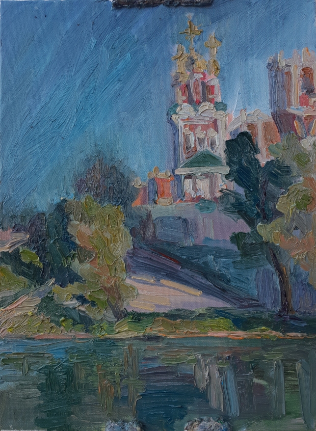 Painting for sale online - At Novodevichiy Monastery