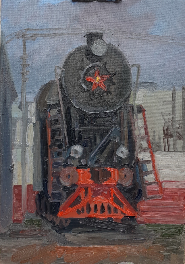 Painting for sale online - Steam train
