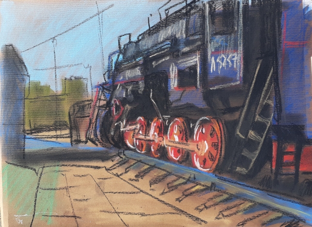 Painting for sale online - Locomotive