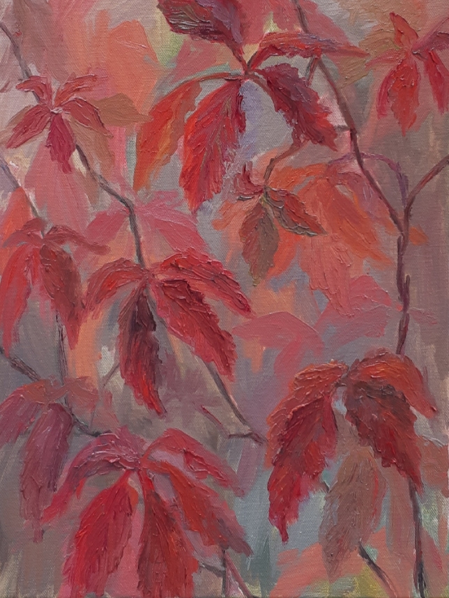Painting for sale online - Red mood (autumn elegy)
