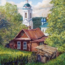 Painting for sale online - Russian village