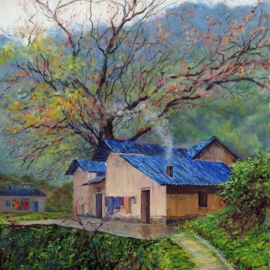 Painting for sale online - The road to the mountains