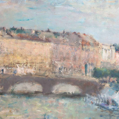 Painting for sale online -  Spring on the Neva river near the Smolny cathedral