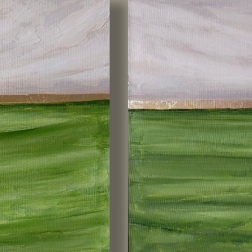 Painting for sale online - Diptych Asparagus