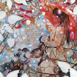 Painting for sale online - Dog walk